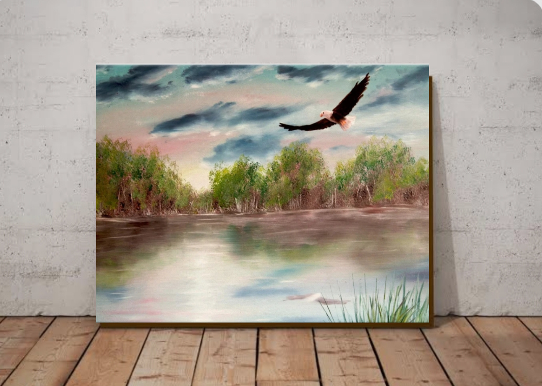 Vultur in zbor - 30x40cm-